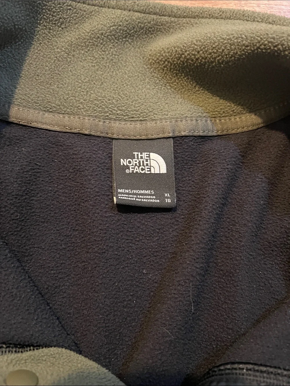 The North Face Men’s Olive Green and Black Snap-T Fleece Pullover